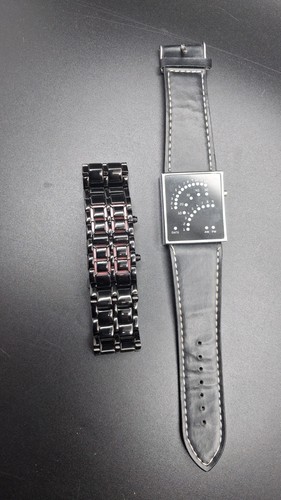 Retro binary led watch - led,