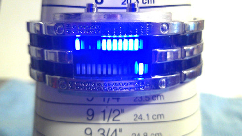 Orologio digitale binario - orologio, blu