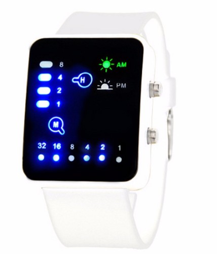 Orologio digitale binario led