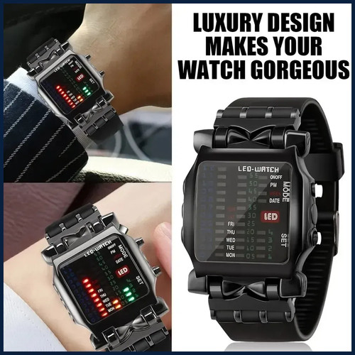 Orologio led binario creativo - led,